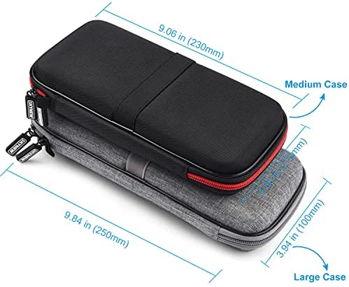 Miloocul Portable Charger Organizer Travel Case Shockproof Power Bank Case For Anker/Jackery/RAV/20000/30000mAh Power Bank Leather Electronic Case For PowerCore (Deep Green, Single Layer-Large - View #2