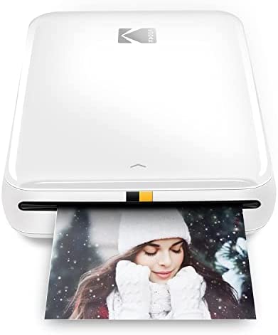 KODAK Step Wireless Mobile Photo Mini Color Printer (White) Compatible w/ iOS & Android, NFC & Bluetooth Devices