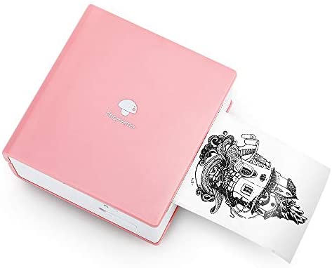 Phomemo M02 Pocket Printer- Mini Sticker Printer Bluetooth Inkless Thermal Photo Printer Compatible with Android iOS for Instantly Print Fun, Retro-Style Photos, Mini Life Assistant, Good Gift, Pink